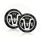 7 Inch Round LED Jeep Headlights with DRL Hi Low Beam Built-in Indicator V Style 2pcs