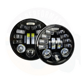 5.75 Inch Round Headlight Projector Headlight Harley Davidson Datsun Corolla KE70 2pcs