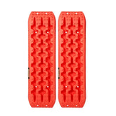 Recovery Traction Boards Track Mats For Off-Roading Mud Sand Snow Red (2pc)
