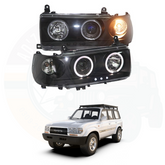 LED Projector Head Lights Toyota Land Cruiser 80 Series LC80 FJ80 J80 Black 1990-1996