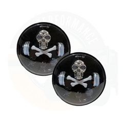 5.75 Inch Round Headlight Projector Skull RGB Headlight Harley Davidson Datsun Corolla KE70 2pcs