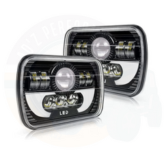 5x7 LED Square Headlights Jeep Headlight 4x4 With DRL Hi Low Beam 2pcs