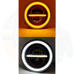 7 Inch Round LED Headlight Centre Line 4x4 Jeep Wrangler 2pcs