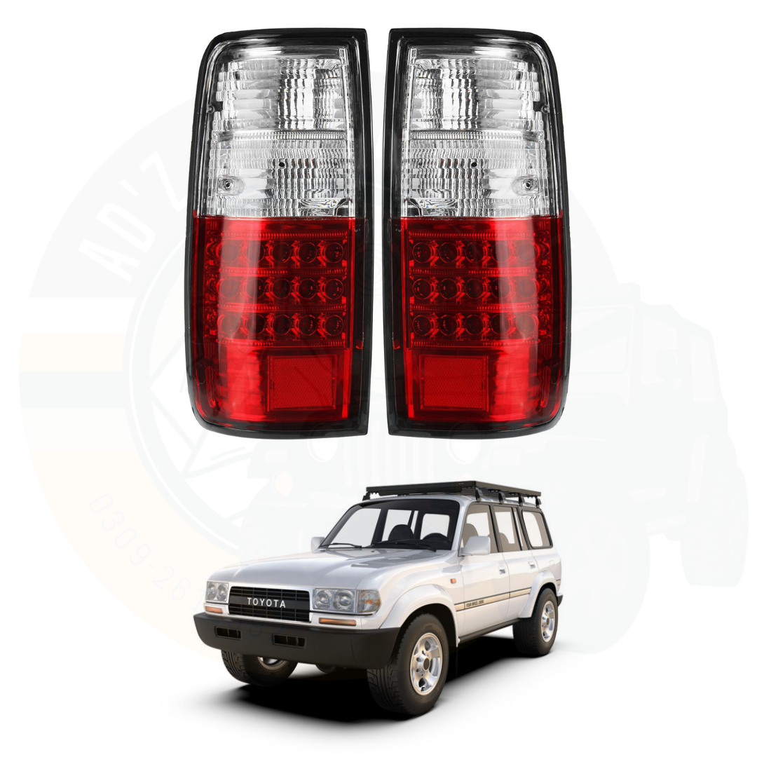 Back Lights Red Crystal Tail Lights Toyota Land Cruiser 80 Series LC80 FJ80 J80