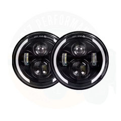 5.75 Inch Round Headlight Projector Headlight Harley Davidson Datsun Corolla KE70 2pcs