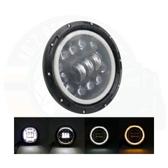 7 Inch Round LED Jeep Headlights with Full DRL Hi Low Beam Built-in Indicator 2pcs