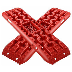Recovery Traction Boards Track Mats For Off-Roading Mud Sand Snow Black (2pc)