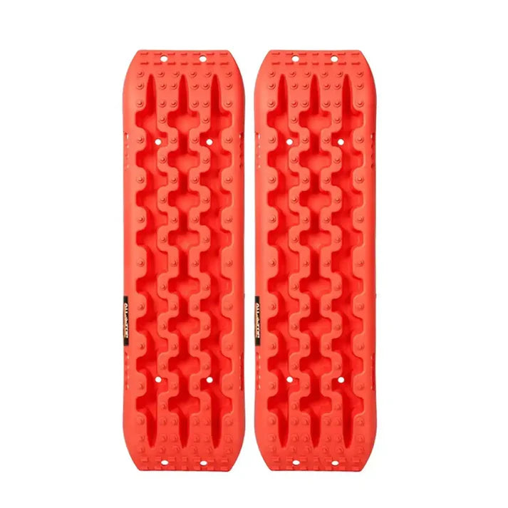 Recovery Traction Boards Track Mats For Off-Roading Mud Sand Snow Red (2pc)