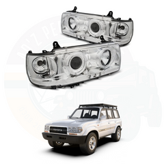 LED Projector Head Lights Toyota Land Cruiser 80 Series LC80 FJ80 J80 Chrome 1990-1996