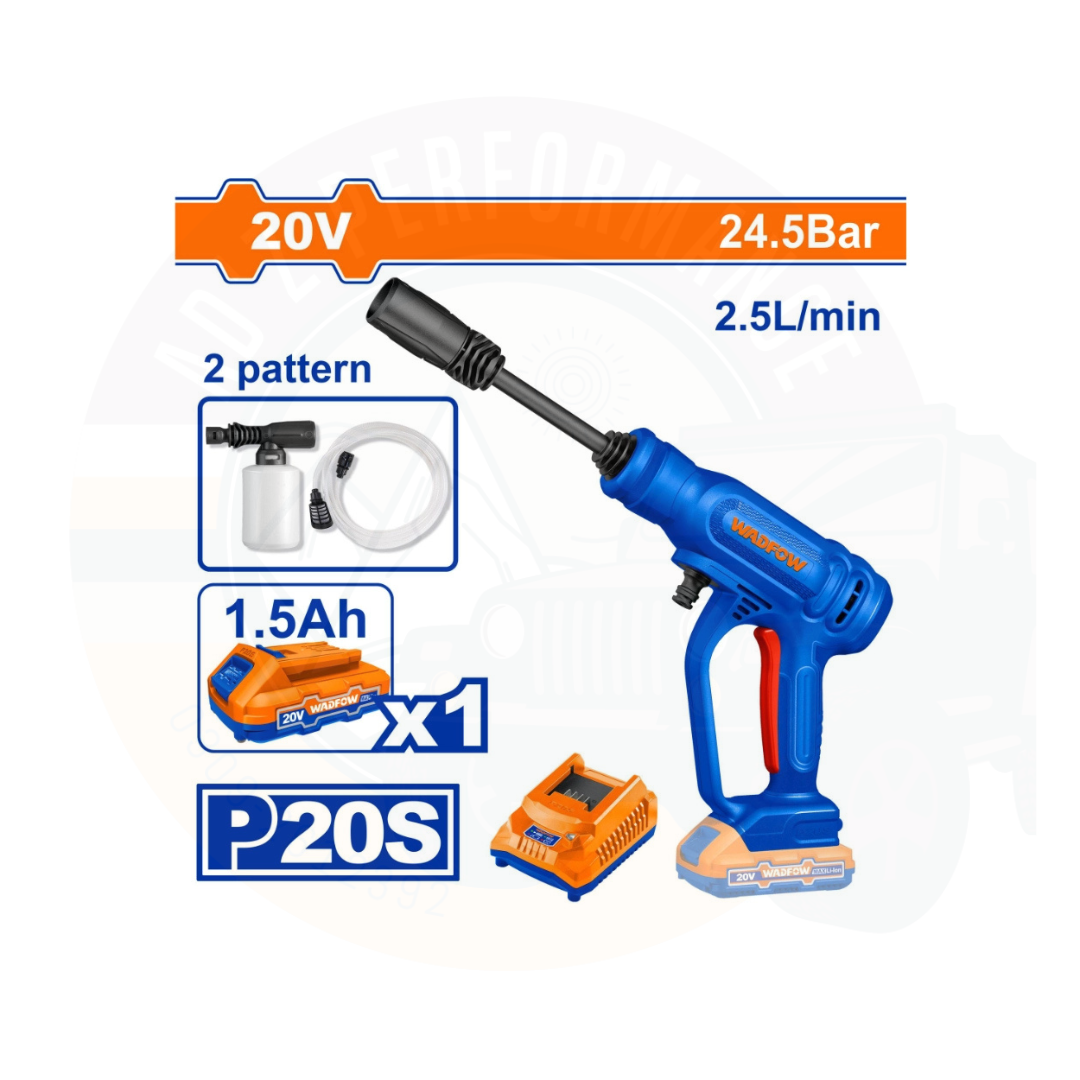 WADFOW Cordless Pressure Car Washer WQX01202 Car Jeep Sollar High Pressure Washer Pakistan