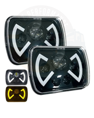 5x7 LED Square Headlights Jeep Headlight 4x4 With DRL Hi Low Beam 2pcs