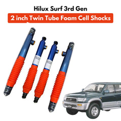 Toyota Hilux Surf 3rd Gen 2 inch Lift Twin Tube Adjustable Foam Cell Shocks