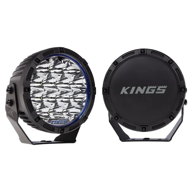 Kings 7" Lethal Driving Lights (Pair) | Lens Covers Included | 1 Lux @ 814m | 12,596 Lumens | IP68 and IP69K | 3mm Powder-Coated Brackets Bumper Lights Pakistan