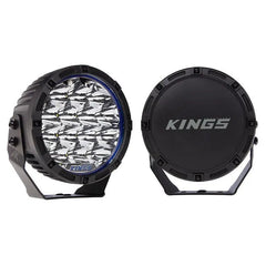 Kings 7" Lethal Driving Lights (Pair) | Lens Covers Included | 1 Lux @ 814m | 12,596 Lumens | IP68 and IP69K | 3mm Powder-Coated Brackets Bumper Lights Pakistan