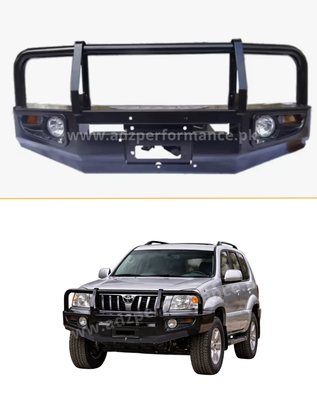 ARB Style Metal Bumper Powerful4x4 Toyota Prado FJ120 J120 2003-2007