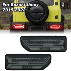 Smoked Lens LED Tail Lights for Suzuki JIMNY 2019-2023 Sequential LED Flow Turn Signal Light Rear Brake Reverse Driving Lamp