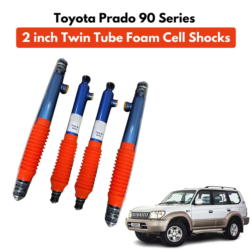 Toyota Prado 90 Series FJ90 J90 Prado 2 inch Lift Twin Tube Adjustable Foam Cell Shocks