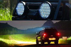 Kings 9" Lethal Driving Lights (Pair) | Lens Covers Included | 1 Lux @ 1,212 M | 16,362 Lumens | IP68 and IP69K | 3mm Powder-Coated Brackets Bumper Lights Pakistan