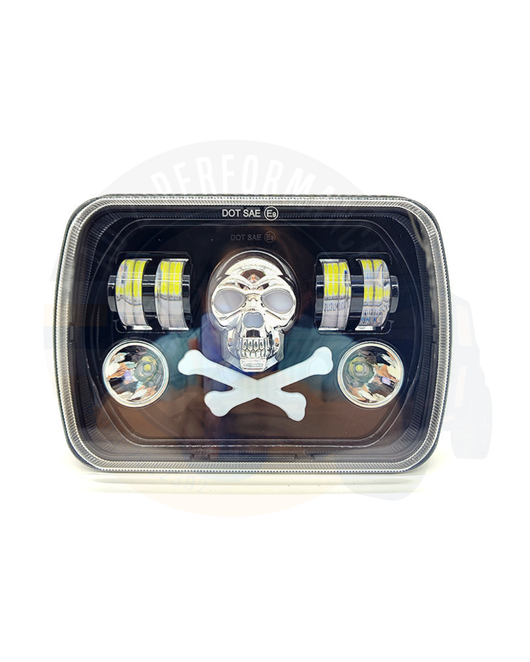 5x7 LED Square Headlights Jeep Headlight 4x4 With DRL Hi Low Beam 2pcs