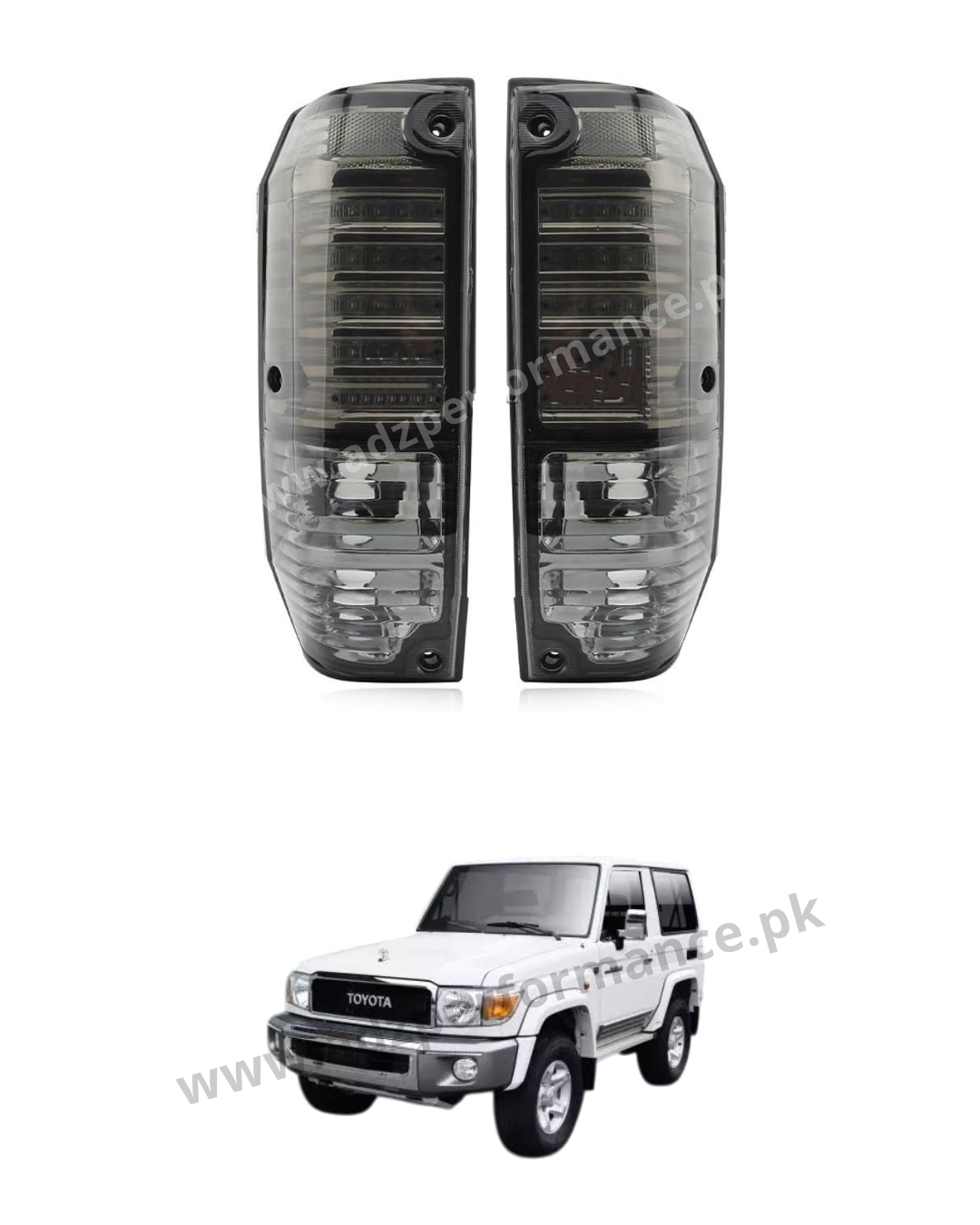 Back Lights LED Full Smoke for Toyota Land Cruiser Prado 70 Series FJ70 J70 LC70 JMR Facelift