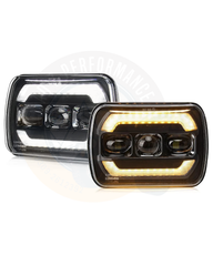 5x7 LED Square Headlights Jeep Headlight 4x4 With DRL Hi Low Beam 2pcs