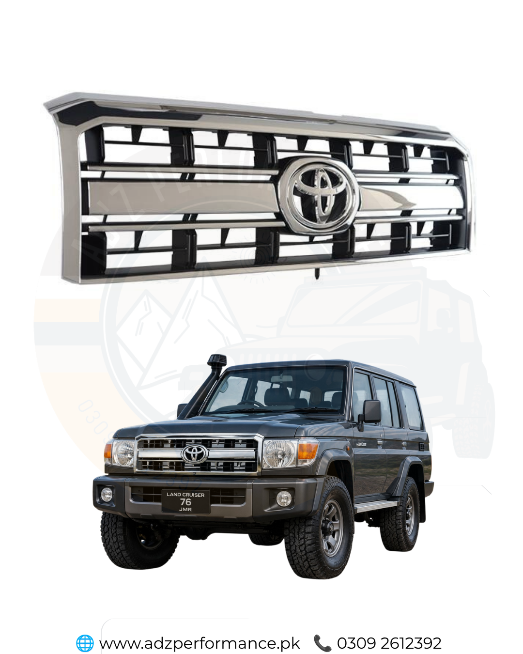 Front Grill OEM Style for 70 Series Toyota Land Cruiser 76 79 78 70 Series 2007-2022 Lahore Pakistan