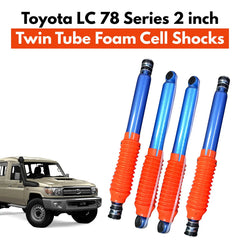 Toyota Land Cruiser 78 Series JMR LC76 LC78 Shocks 2 inch Lift Twin Tube Foam Cell Shocks