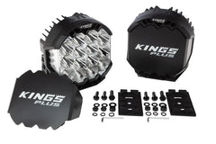 Kings Plus 9" Lethal Pro Driving lights | Covers Included | 1 Lux @ Over 1,400 M | 16,000 Over Lumens | IP68, IP69K, IK08 and CISPR25 approved | Die Cast Aluminium Brackets
