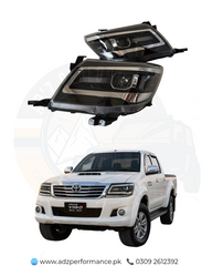 Projector LED Headlights Hilux Revo Style for Hilux Vigo Champ 2012-2014 Lahore Pakistan