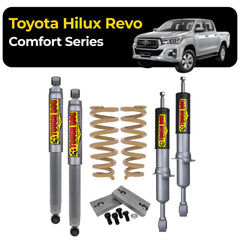 Tough Dog Suspension - Toyota Hilux Revo - 40mm Lift Foam Cell Kit Steel Bullbar Coil Springs with Super Soft Rear - Comfort Series