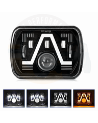 5x7 LED Square Headlights Jeep Headlight 4x4 With DRL Hi Low Beam 2pcs