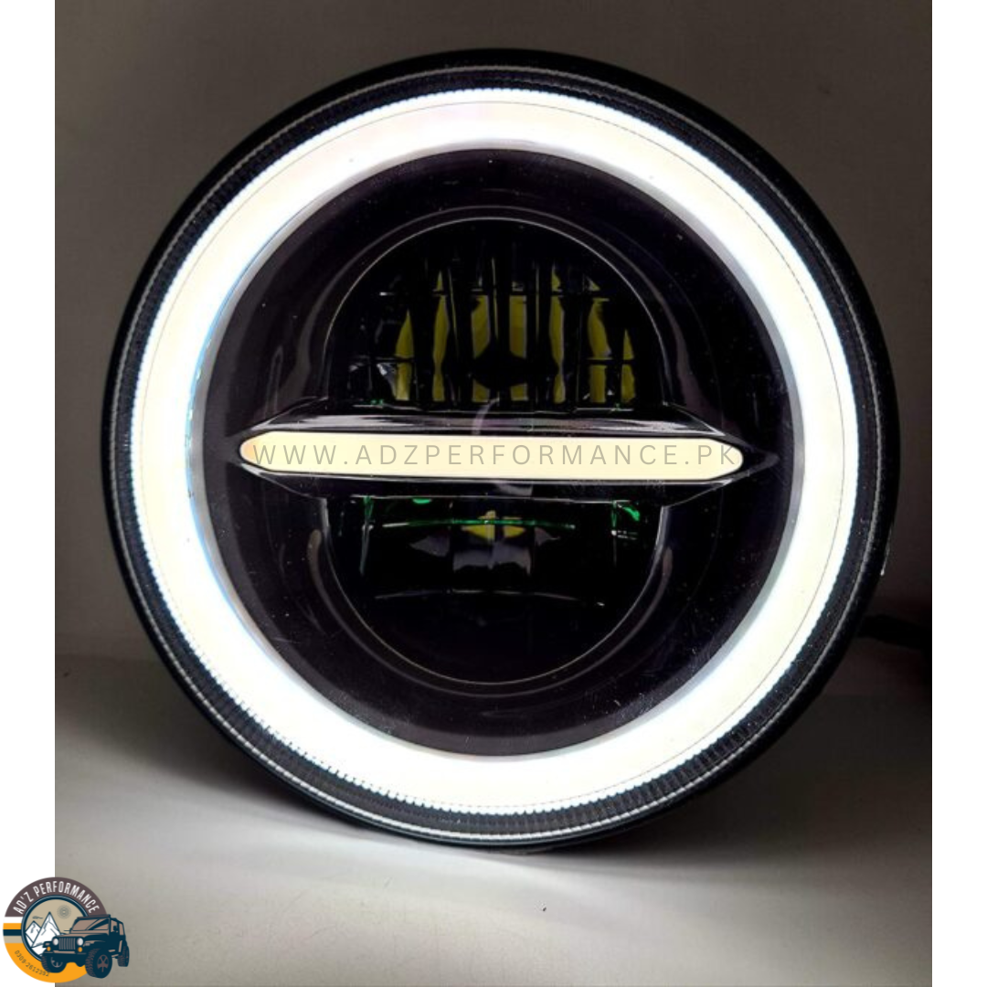 7 Inch Round LED Headlight Centre Line 4×4 Jeep Wrangler (2pcs)