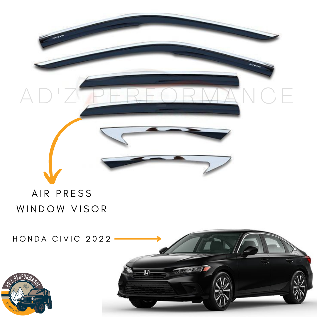 Air Press Sun Visors with Chrome Honda Civic 2022-2023