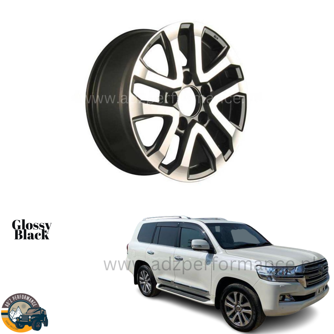 Alloy Wheels Alloy Rims Glossy Black Toyota Land Cruiser FJ200 18″ 2017-2021