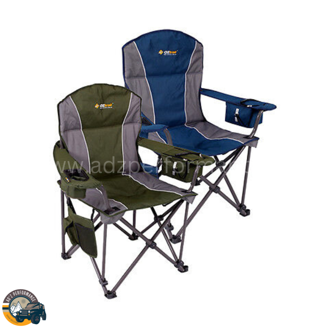 Folding Portable Camping Picnic Travelling Chair Green & Blue