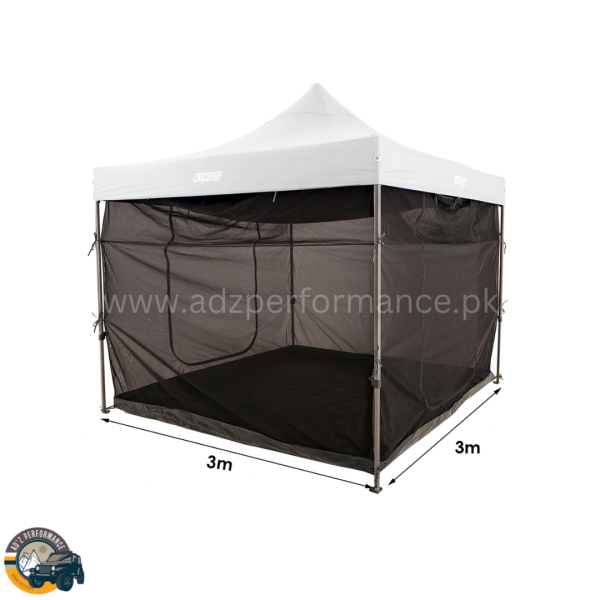 Kings 3x3m Gazebo Mosquito Net | Mozzie & Midgee Proof | Fits Most 3x3m Gazebos