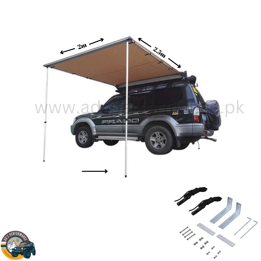 Side Camping Awning Roof Top Tent 2m x 2.5m 4WD 4X4 Travel Outdoor