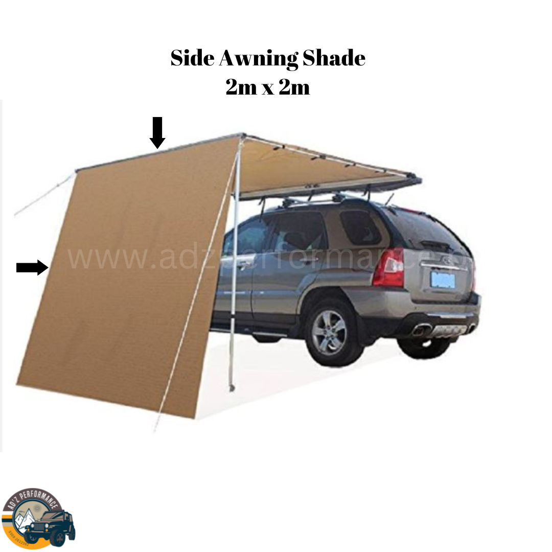Side Camping Awning Shade 2m x 2m 4WD 4X4 Travel Outdoor