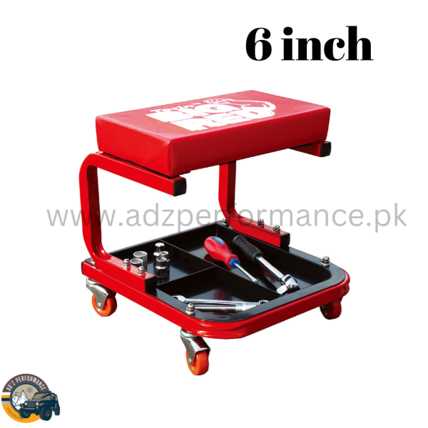 Big Red Torin Rolling Creeper Garage Shop Seat Padded Mechanic Stool with Tool Tray TR6100