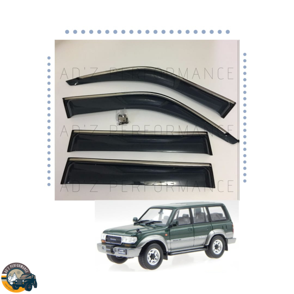 Air Press Window Visor Toyota Land Cruiser FJ80 LC80 Series 1992-1996