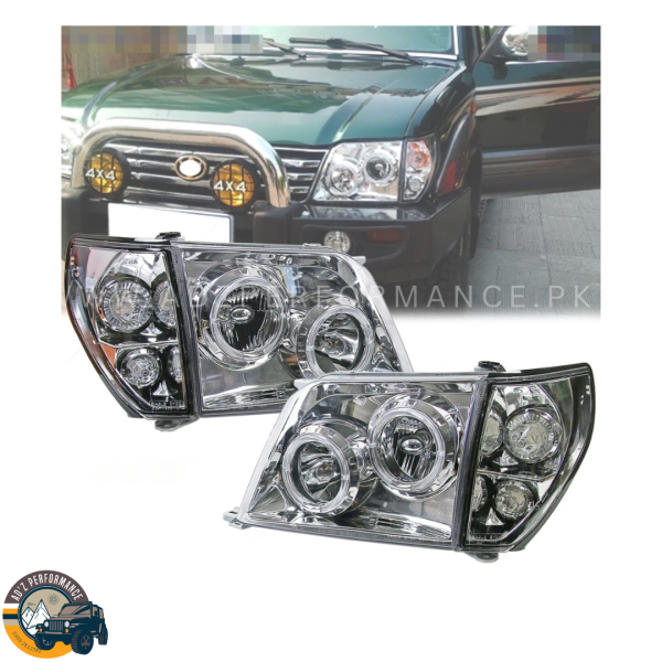 Head Lamps Head Lights Toyota Land Cruiser Prado FJ90 J90 Projector Crystal 1997-2002