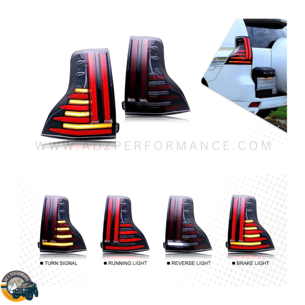 Rear Lamps Tail Lights Back Lights LED Lights Smoke V3 Toyota Prado FJ150 FJ160